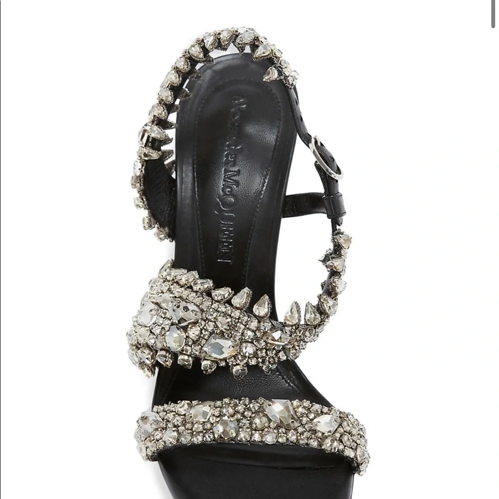 Alexander McQueen Crystal-Embellished High-Heel Sandals - Picture 2 of 11